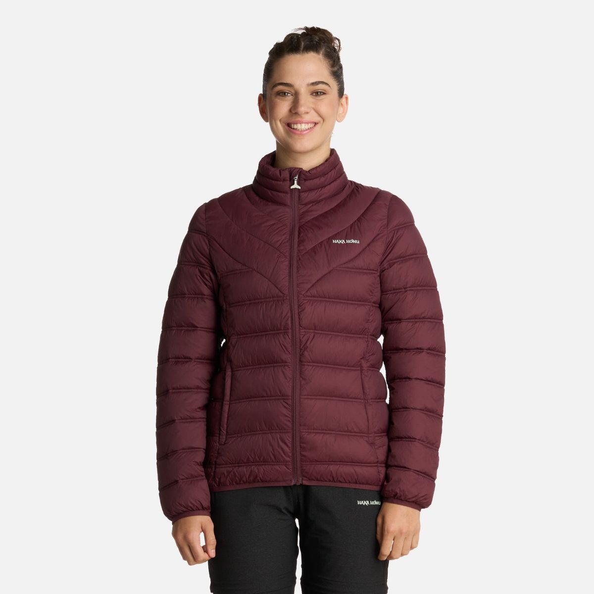 HAKA HONU - Chaqueta Mujer Ultraliviana Burdeo Haka Honu