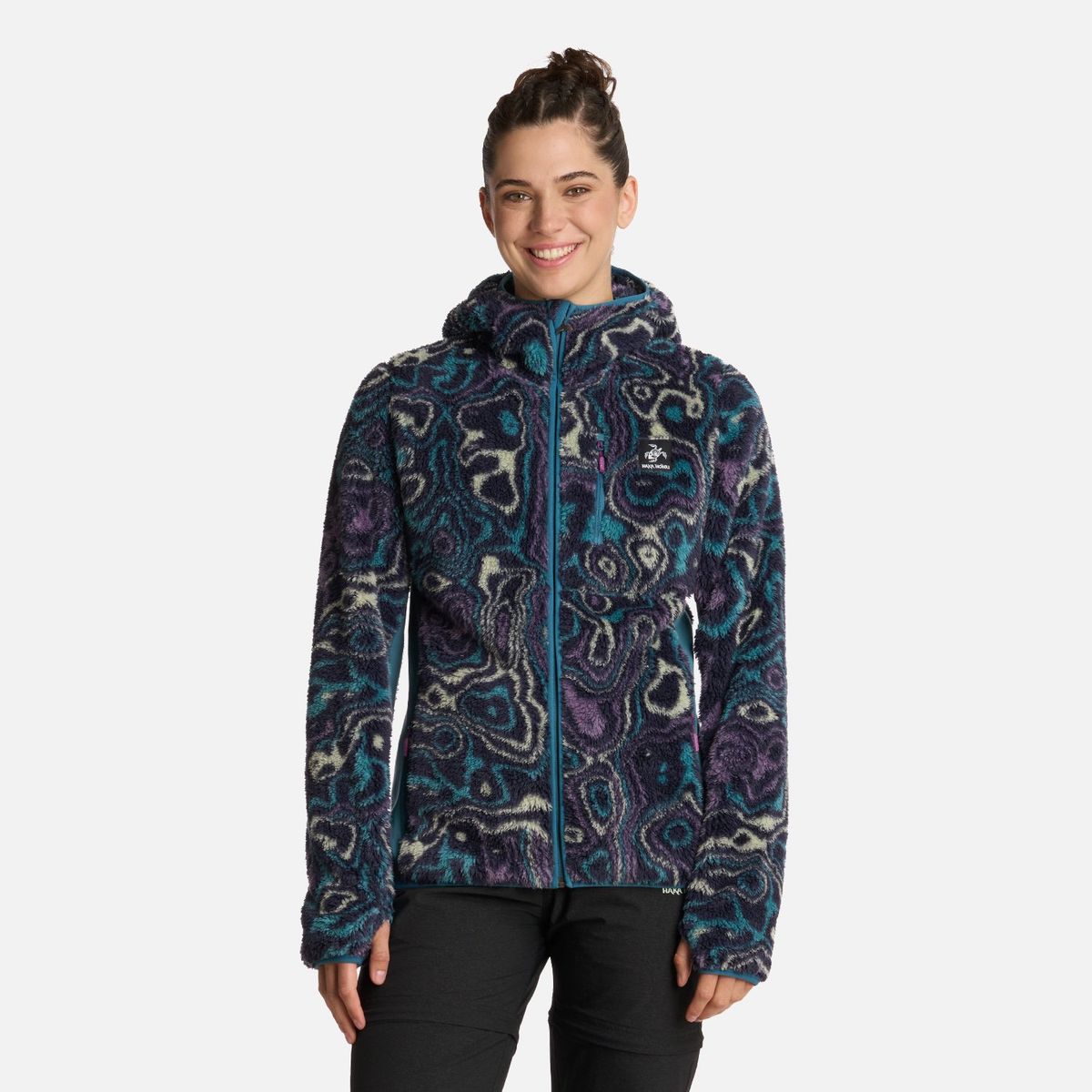 HAKA HONU - Polerón Mujer Calur-oso Print Petroleo Haka Honu