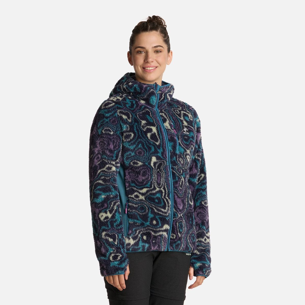 HAKA HONU - Polerón Mujer Calur-oso Print Petroleo Haka Honu