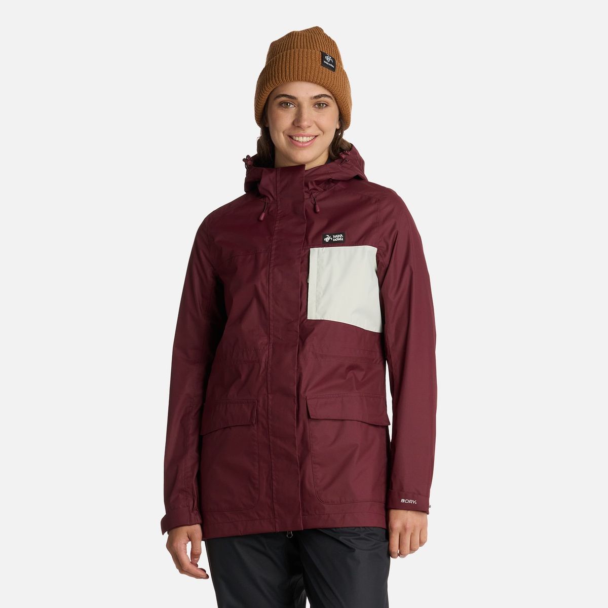 HAKA HONU - Chaqueta Mujer Kauai Burdeo Haka Honu