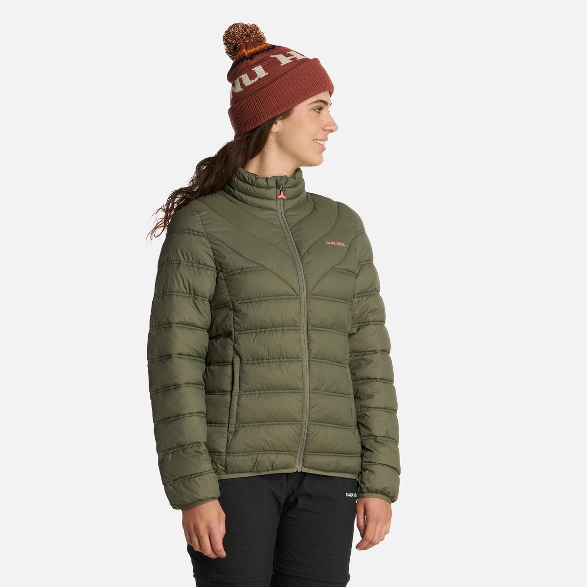 HAKA HONU - Chaqueta Mujer Ultraliviana Verde Oliva Haka Honu