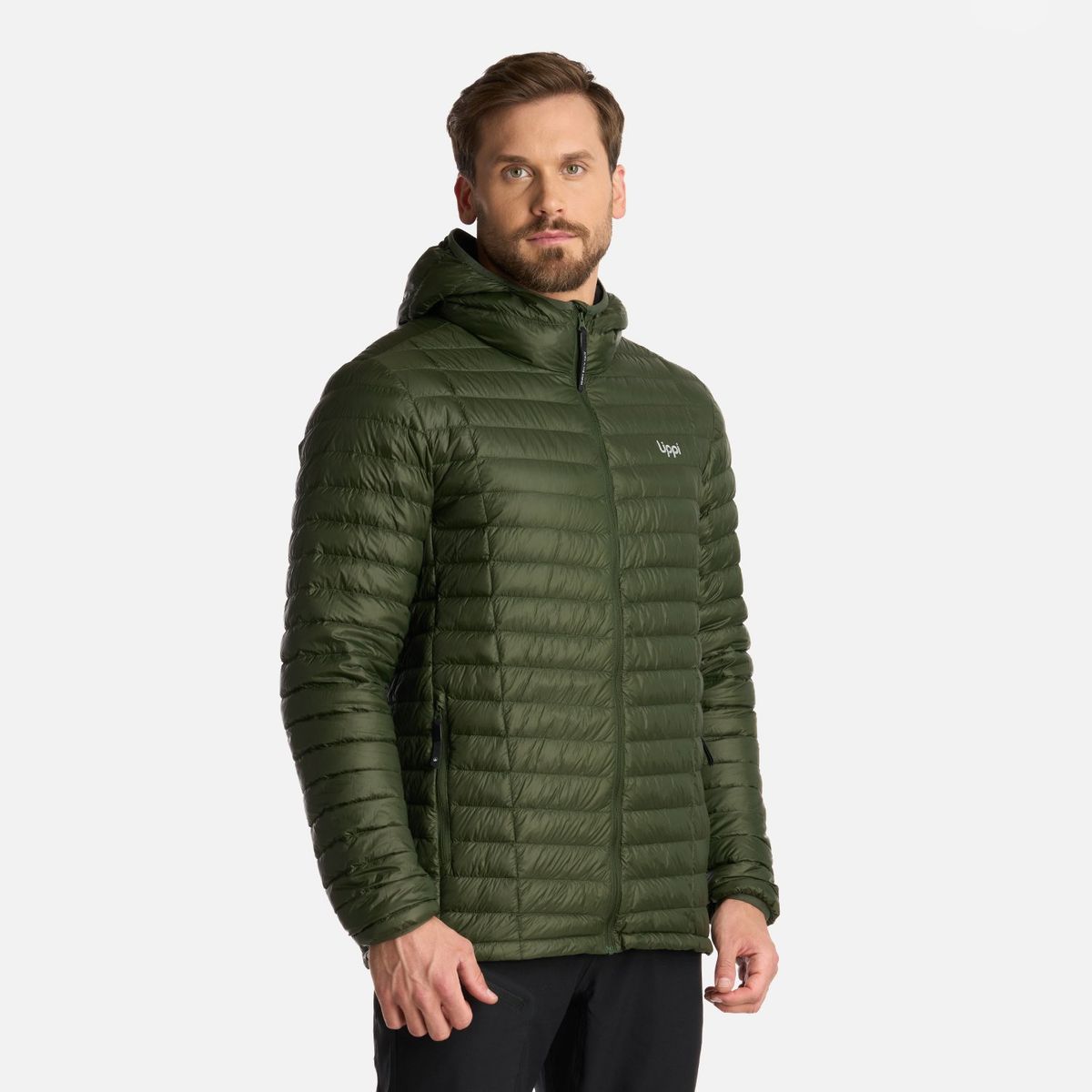 LIPPI - Chaqueta Hombre Peak Down Hoody Jacket Verde Militar Lippi