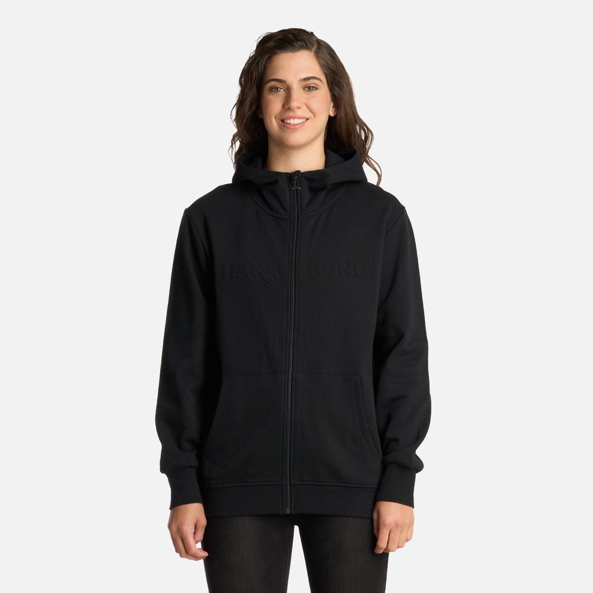HAKA HONU - Polerón Mujer Motomami Full Zip Negro Haka Honu