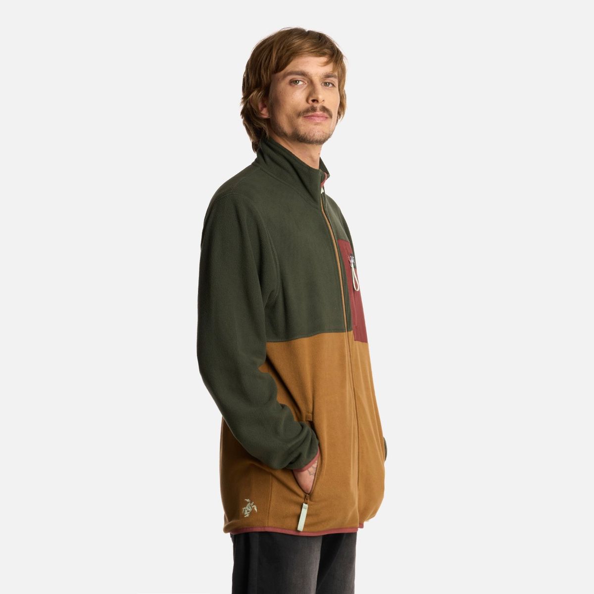 HAKA HONU - Polerón Hombre Ruil Verde Militar Haka Honu