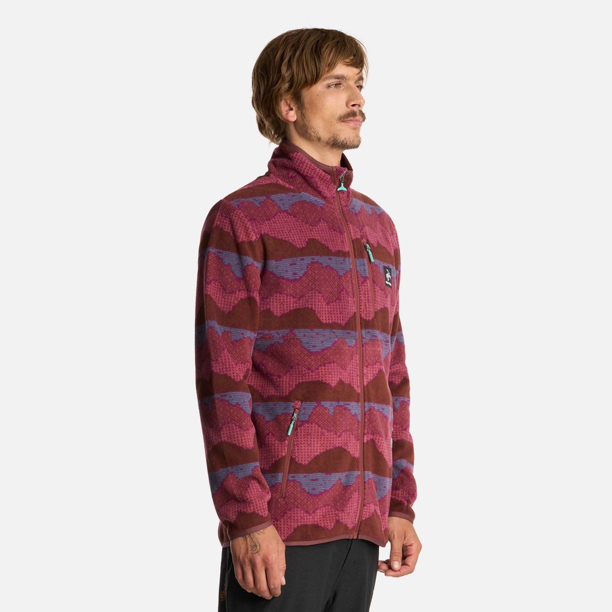 HAKA HONU - Polerón Hombre Tokerau Pro Print Burdeo Haka Honu