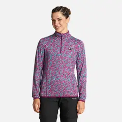 HAKA HONU - Polerón Mujer Taina Print Burdeo