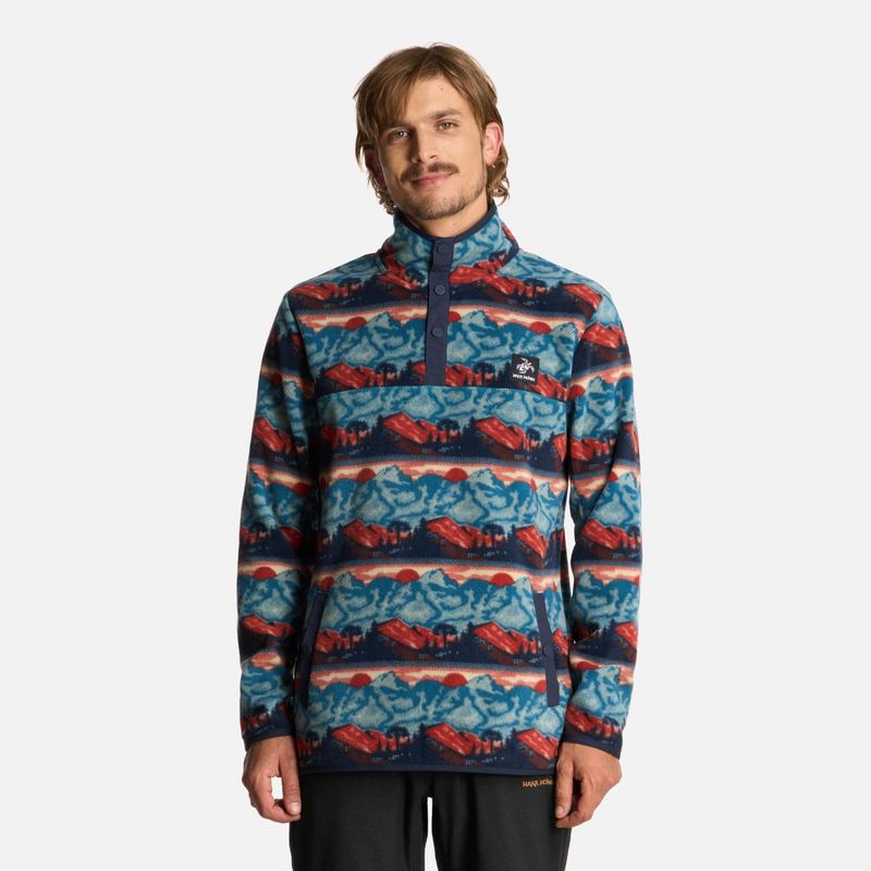 HAKA HONU - Polerón Hombre Tokerau Print Azul Noche Haka Honu