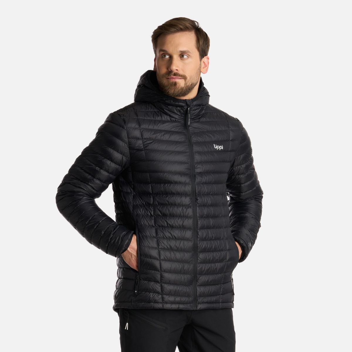 LIPPI - Chaqueta Hombre Peak Down Hoody Jacket Negro Lippi