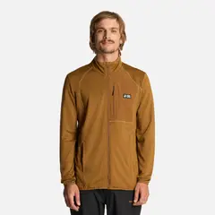 HAKA HONU - Polerón Hombre Taina Full Zip Mostaza Oscuro