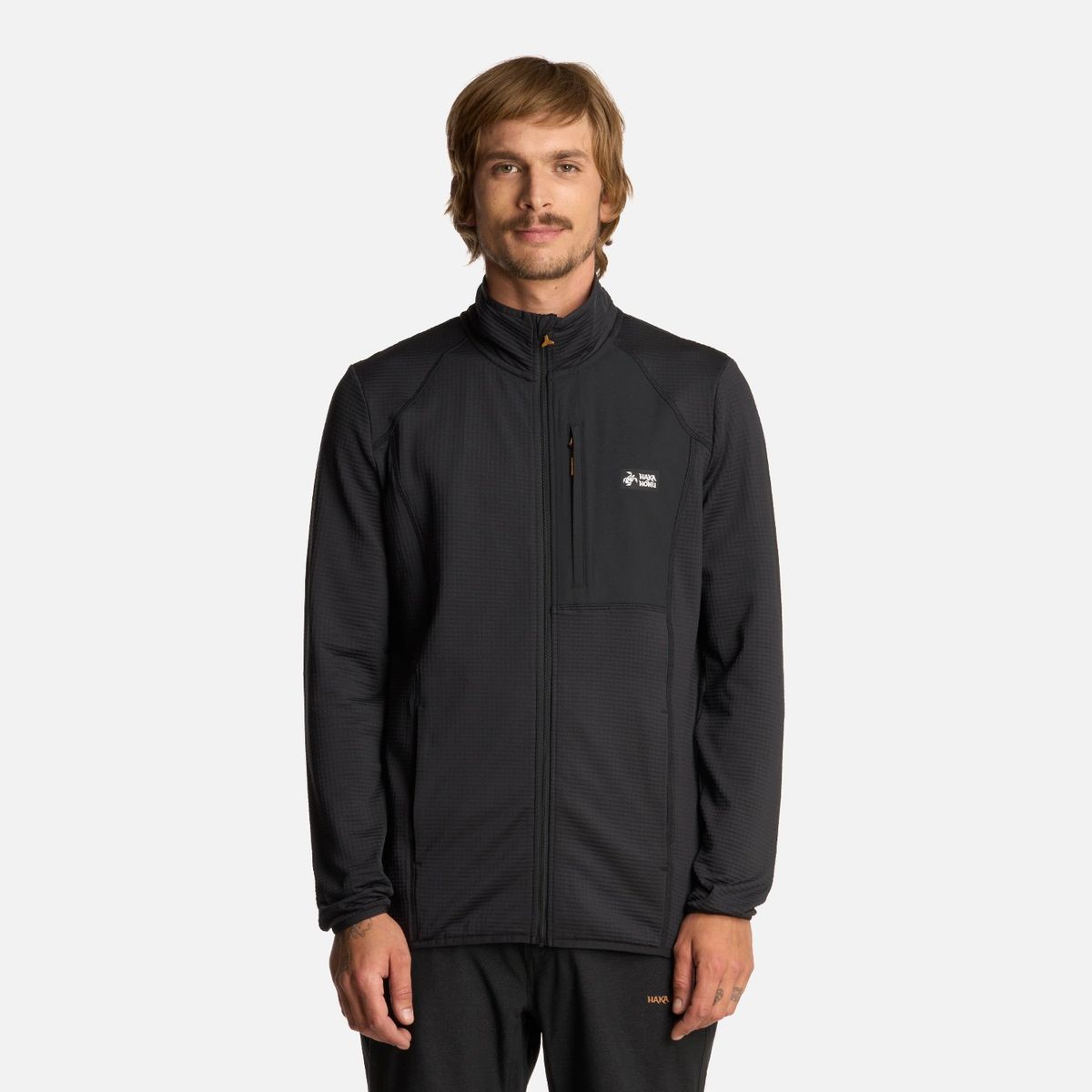 HAKA HONU - Polerón Hombre Taina Full Zip Negro Haka Honu
