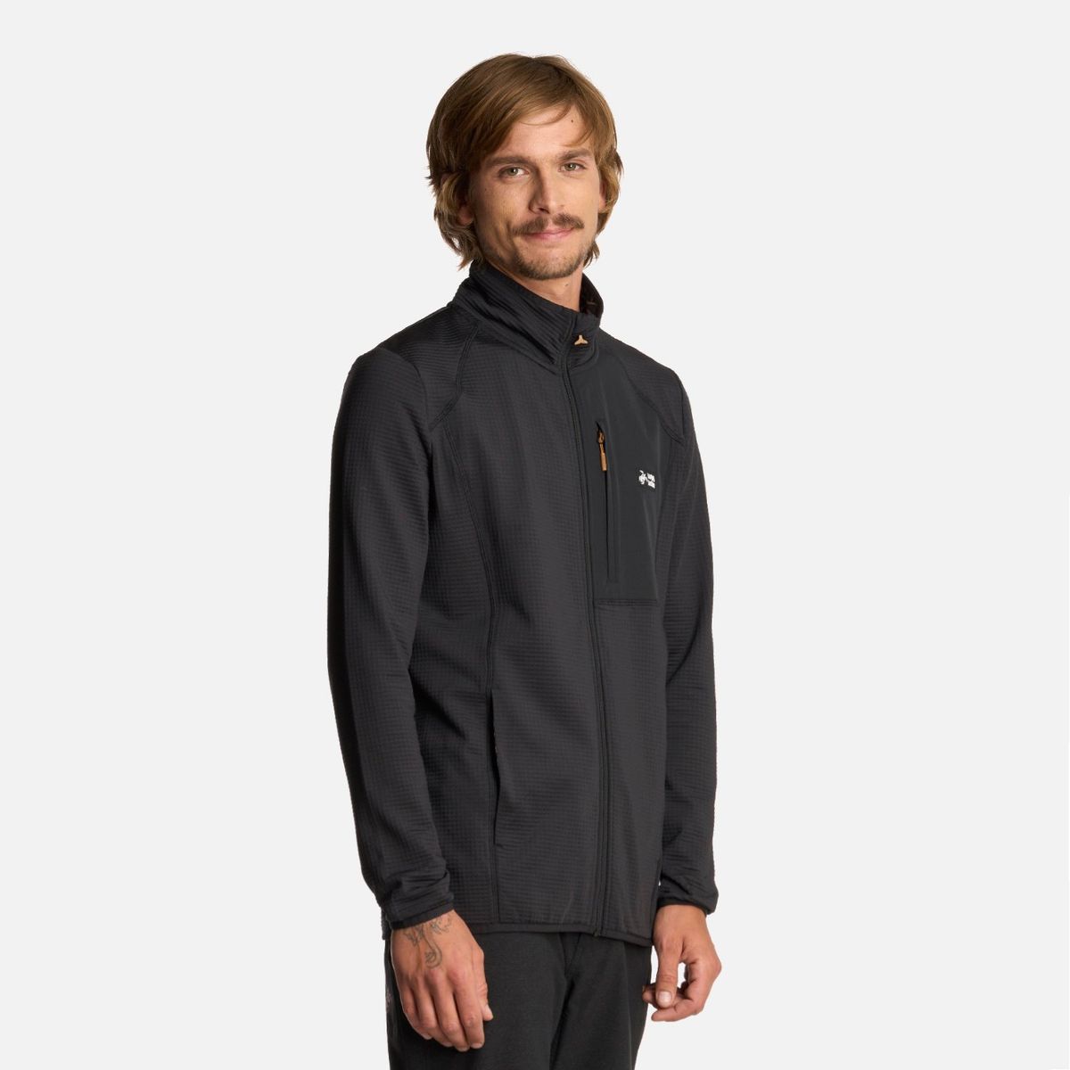 HAKA HONU - Polerón Hombre Taina Full Zip Negro Haka Honu