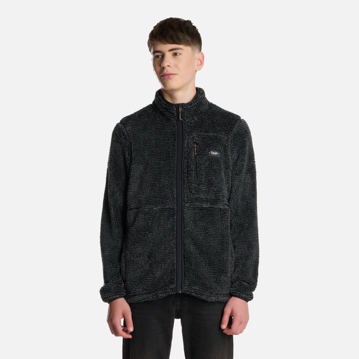 LIPPI - Polar Teen Boy Ferret Shaggy-Pro Jacket Negro Lippi