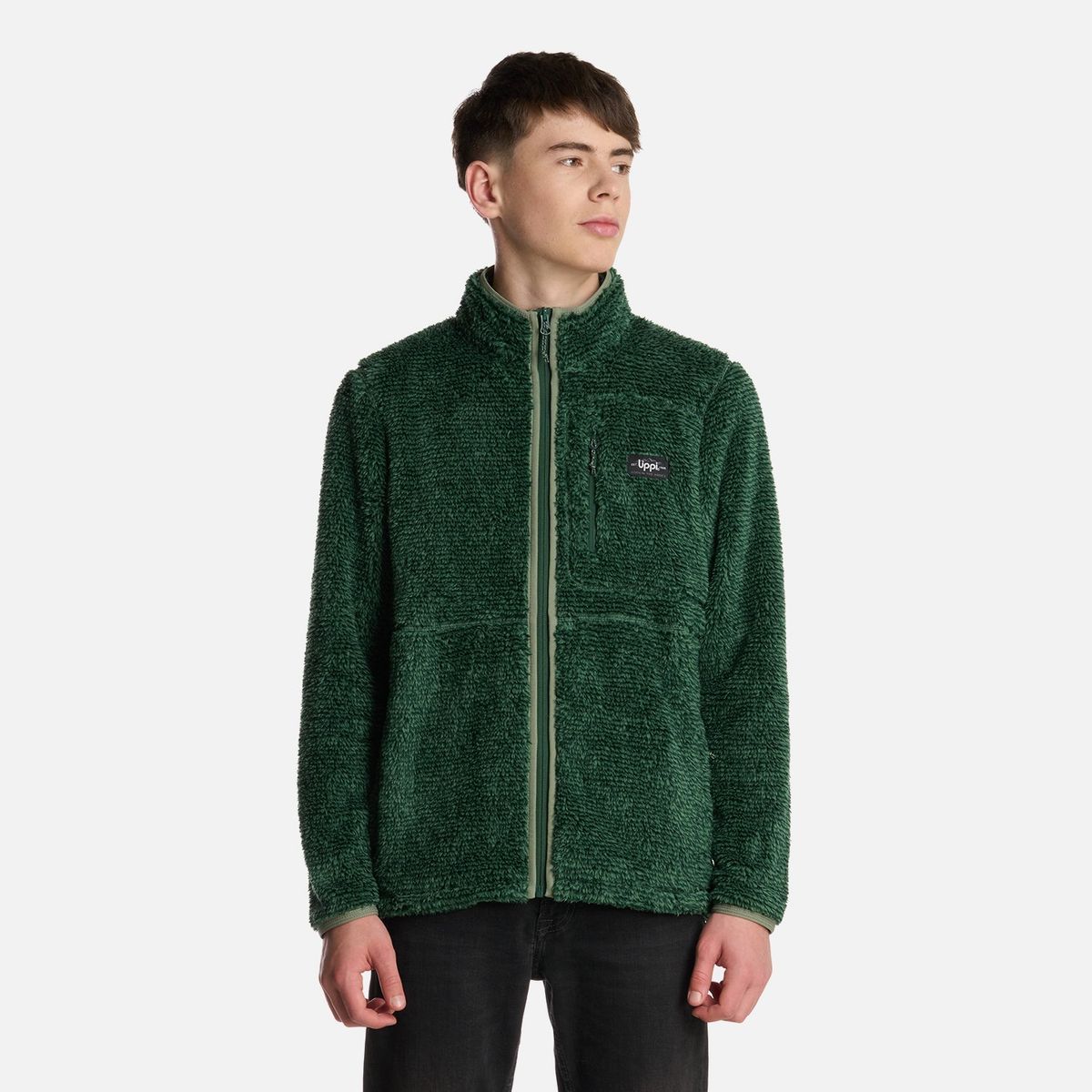 LIPPI - Polar Teen Boy Ferret Shaggy-Pro Jacket Verde Botella Lippi