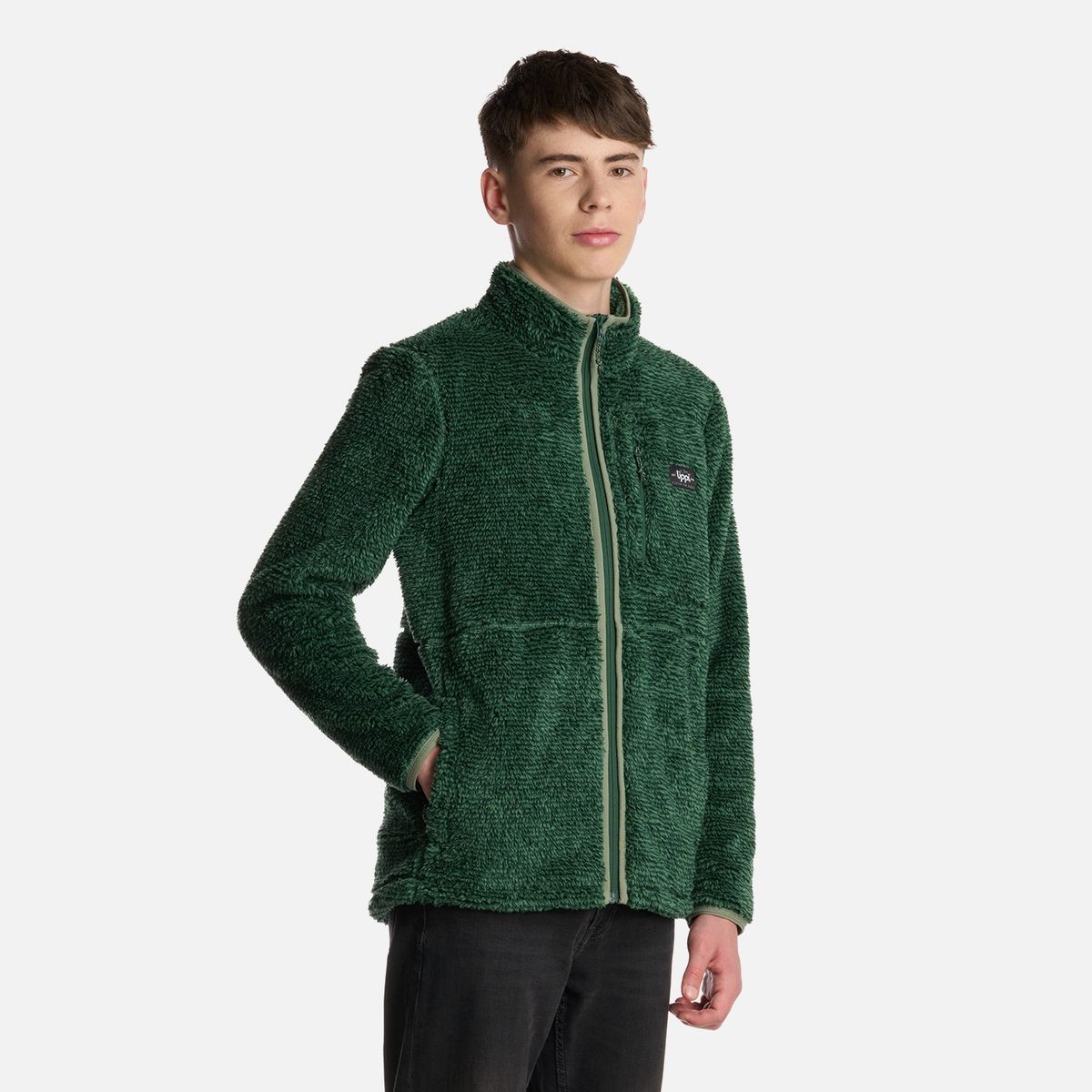 LIPPI - Polar Teen Boy Ferret Shaggy-Pro Jacket Verde Botella Lippi