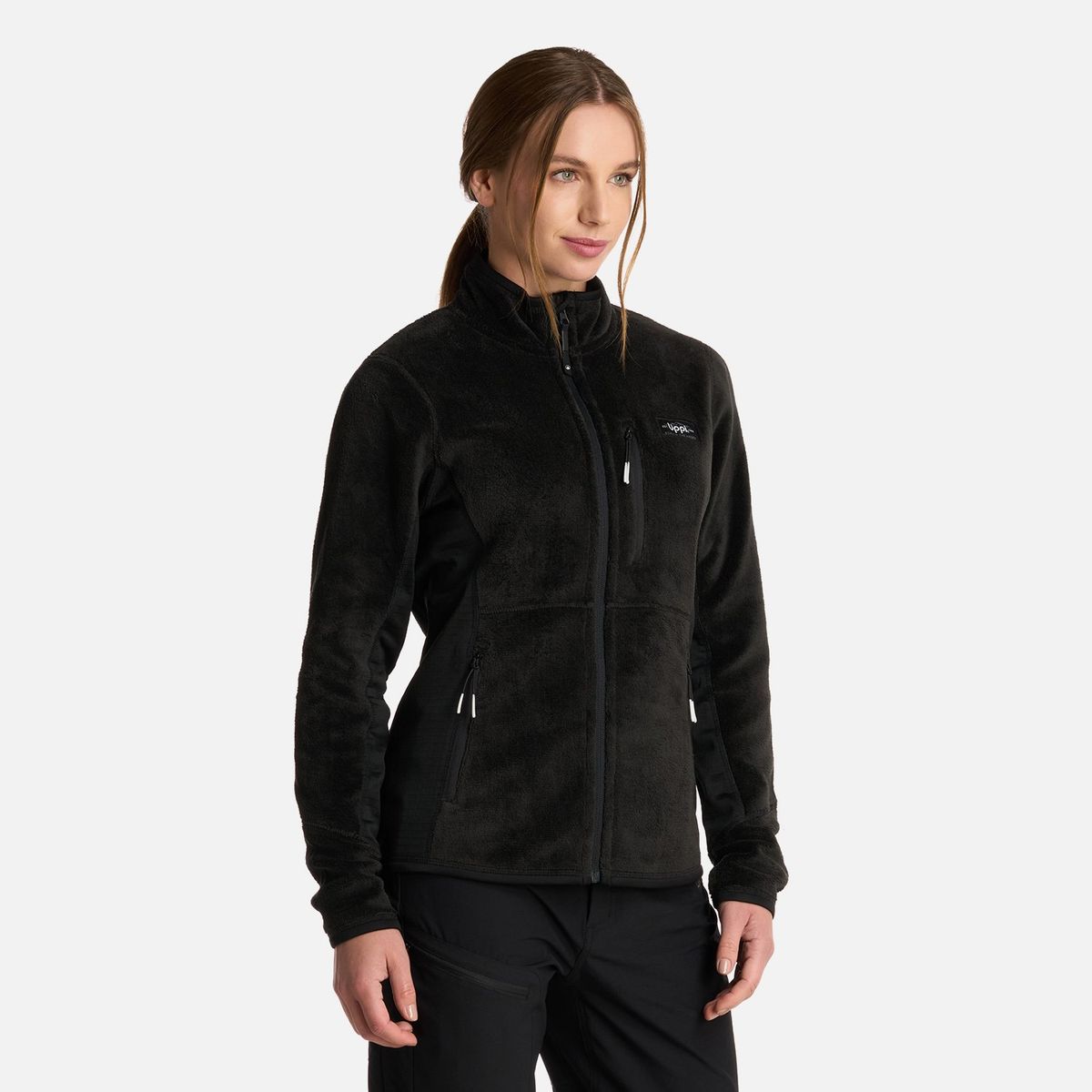 LIPPI - Polar Mujer Numan Shaggy-Pro Jacket Negro Lippi