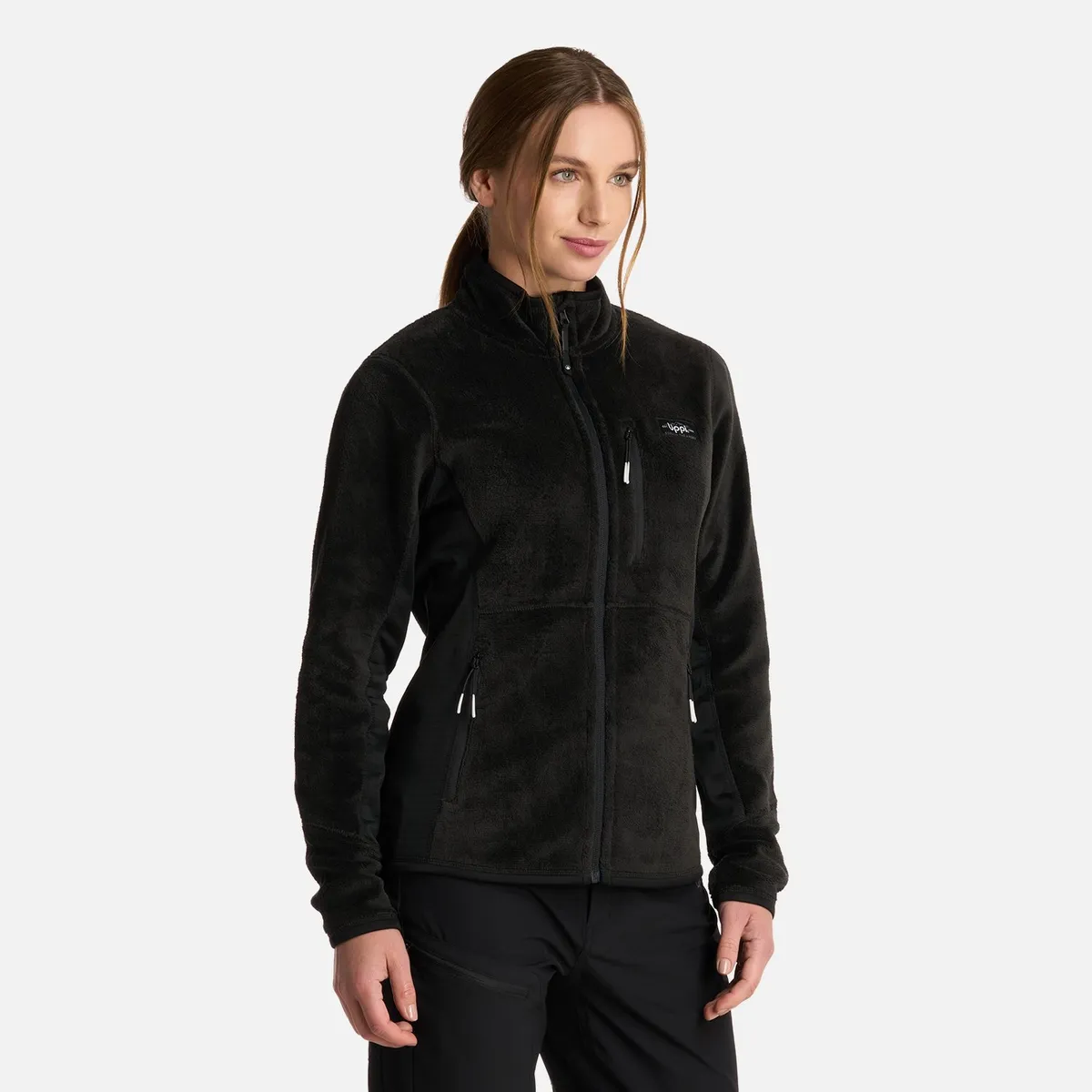 LIPPI - Polar Mujer Numan Shaggy-Pro Jacket Negro Lippi