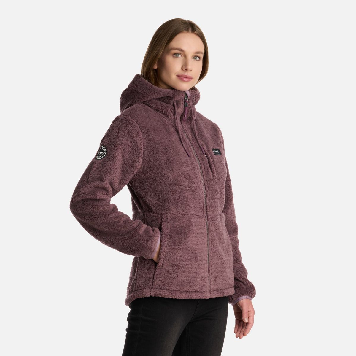 LIPPI - Polar Mujer Bear Shaggy-Pro Hoody Jacket Morado Lippi