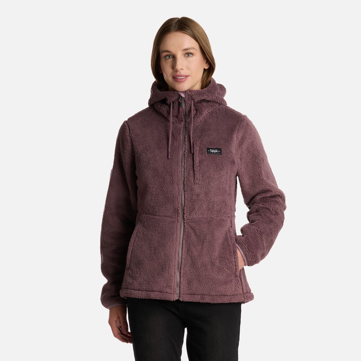 LIPPI - Polar Mujer Bear Shaggy-Pro Hoody Jacket Morado Lippi