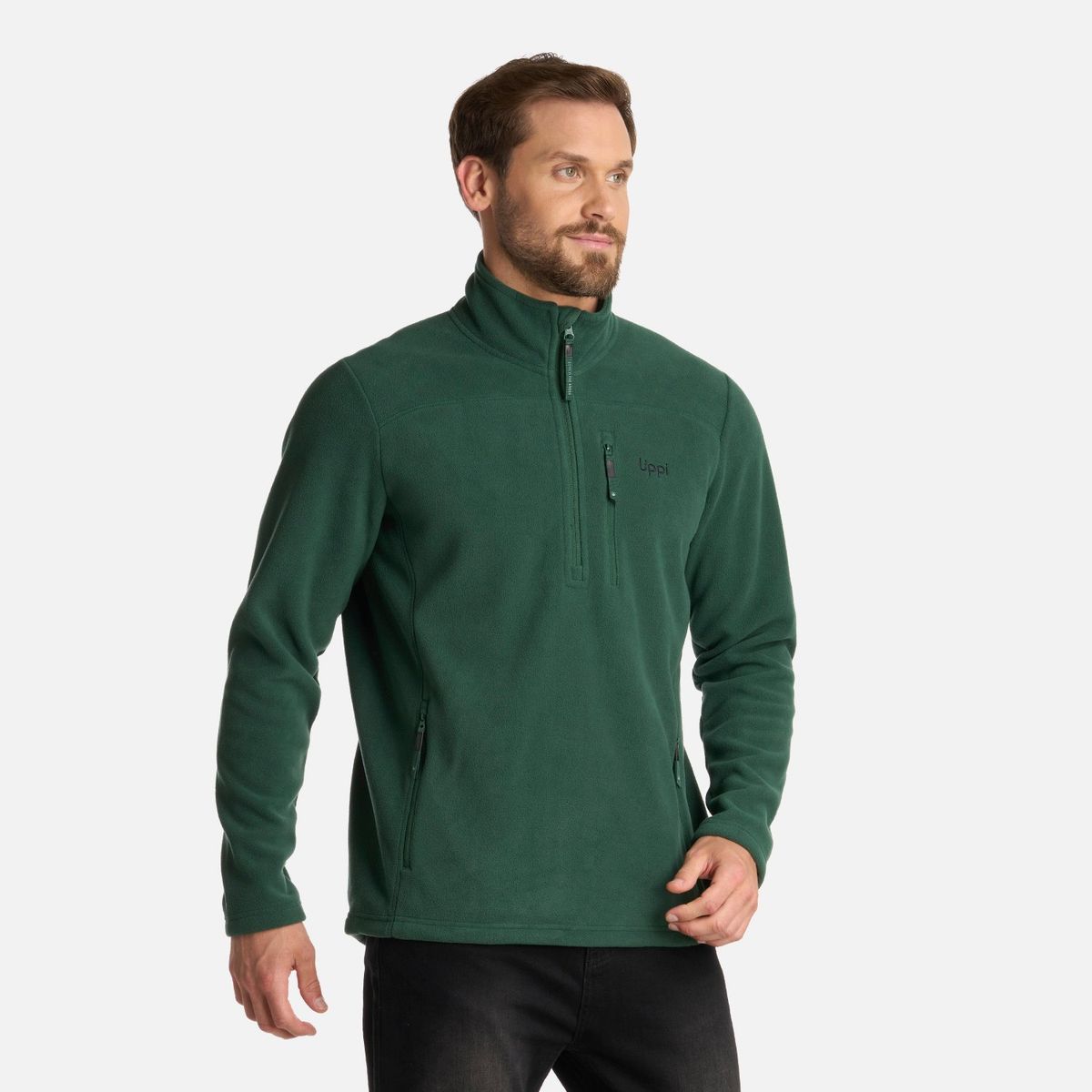 LIPPI - Polar Hombre Paicavi Therm-Pro 14 Zip Jacket Verde Botella Lippi