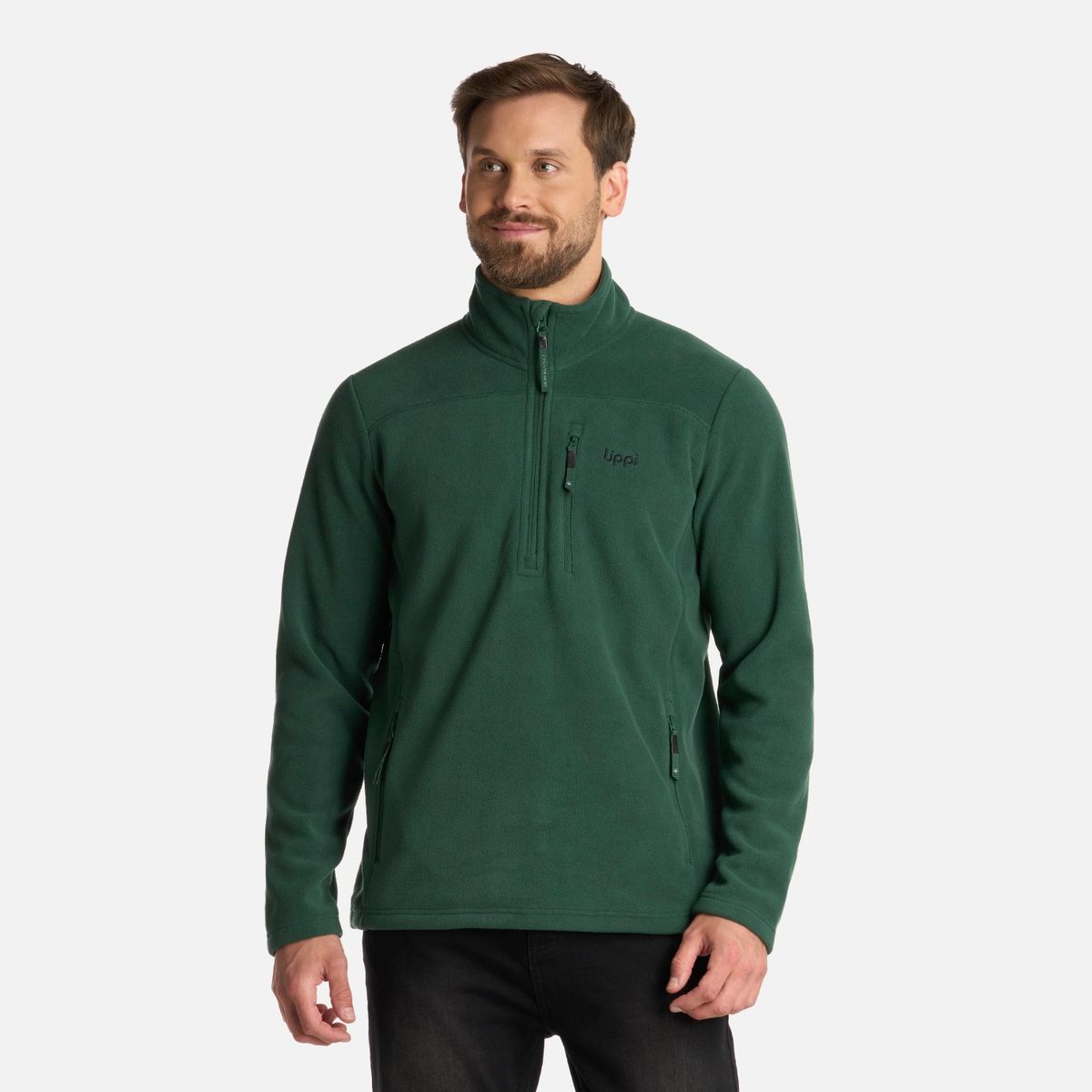 LIPPI - Polar Hombre Paicavi Therm-Pro 14 Zip Jacket Verde Botella Lippi