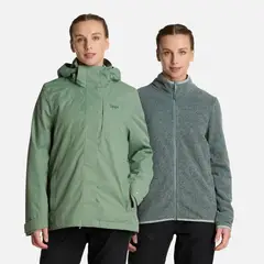 LIPPI - Chaqueta Mujer Tres Cruces Fusion-3 Hoody Jacket Jade Oscuro