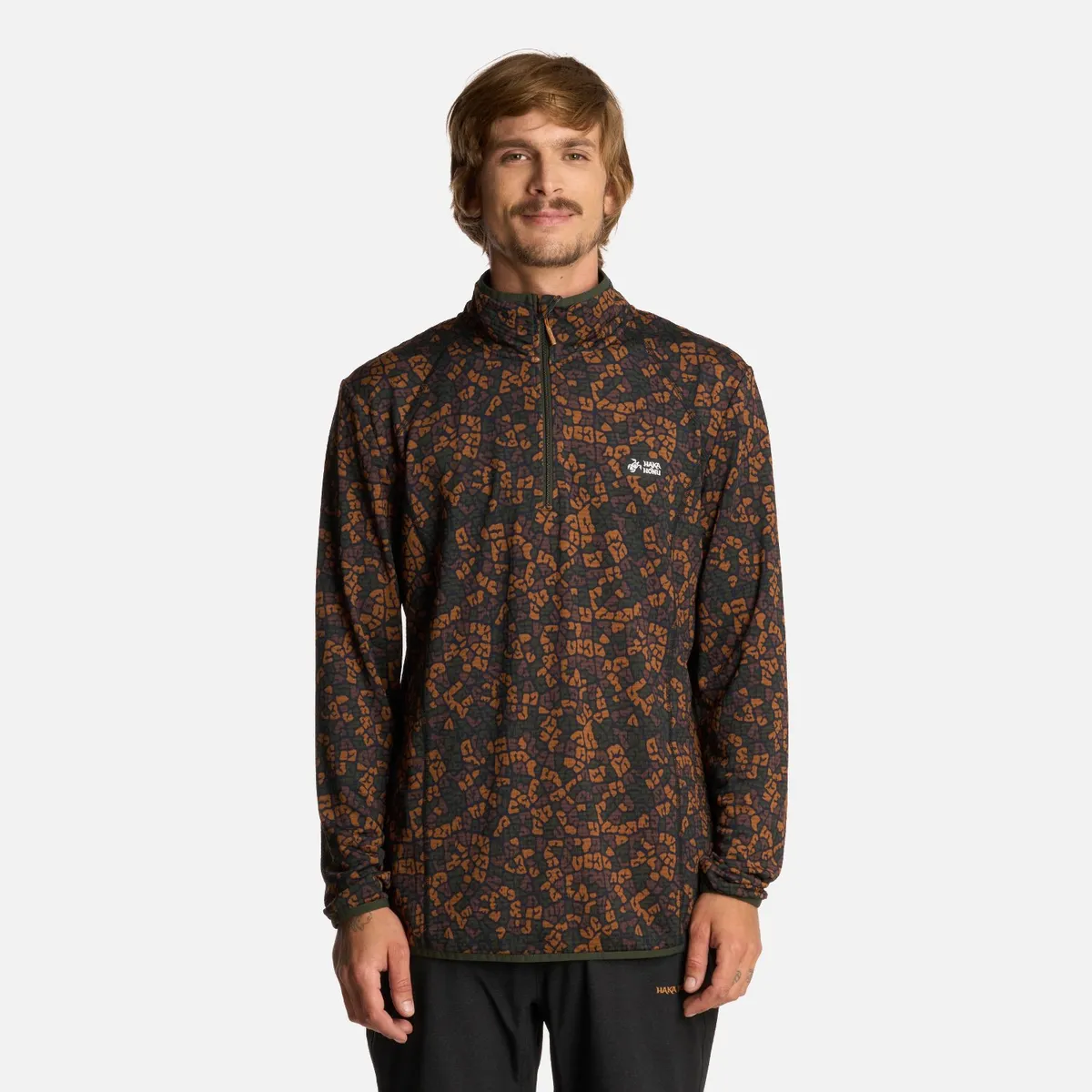 HAKA HONU - Polerón Hombre Taina Print Verde Militar Haka Honu