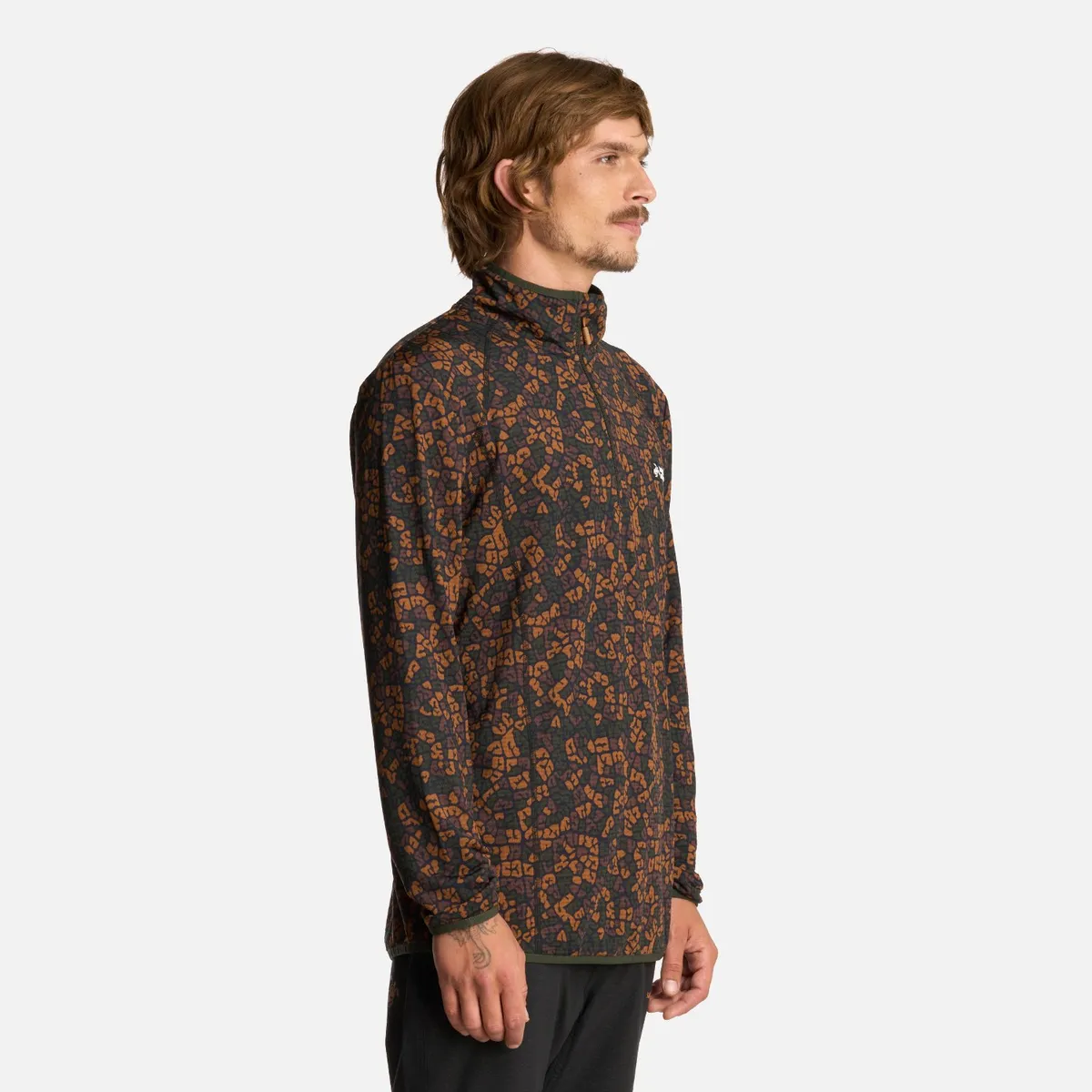 HAKA HONU - Polerón Hombre Taina Print Verde Militar Haka Honu