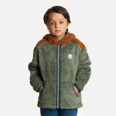 LIPPI - Polar Niño Ferret Shaggy-Pro Jacket Jade Oscuro