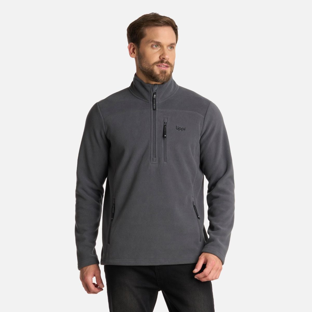 LIPPI - Polar Hombre Paicavi Therm-Pro 14 Zip Jacket Gris Medio Lippi