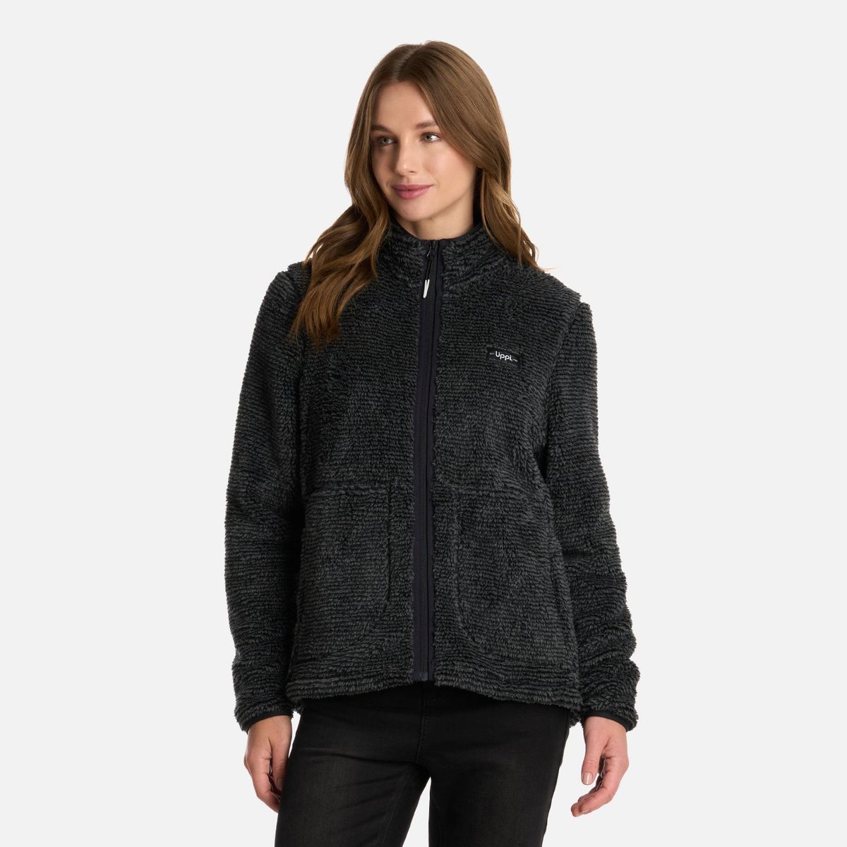 LIPPI - Polar Mujer Ferret Shaggy-Pro Jacket Negro Lippi