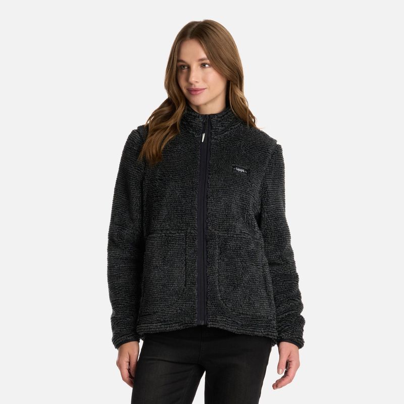 LIPPI - Polar Mujer Ferret Shaggy-Pro Jacket Negro Lippi