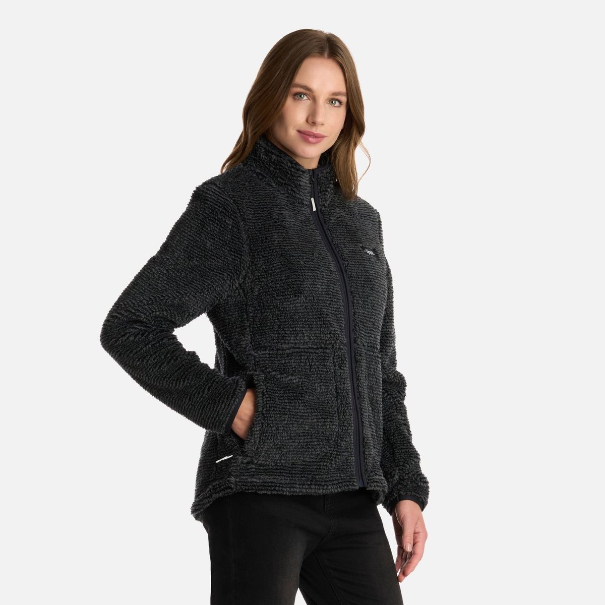 LIPPI - Polar Mujer Ferret Shaggy-Pro Jacket Negro Lippi