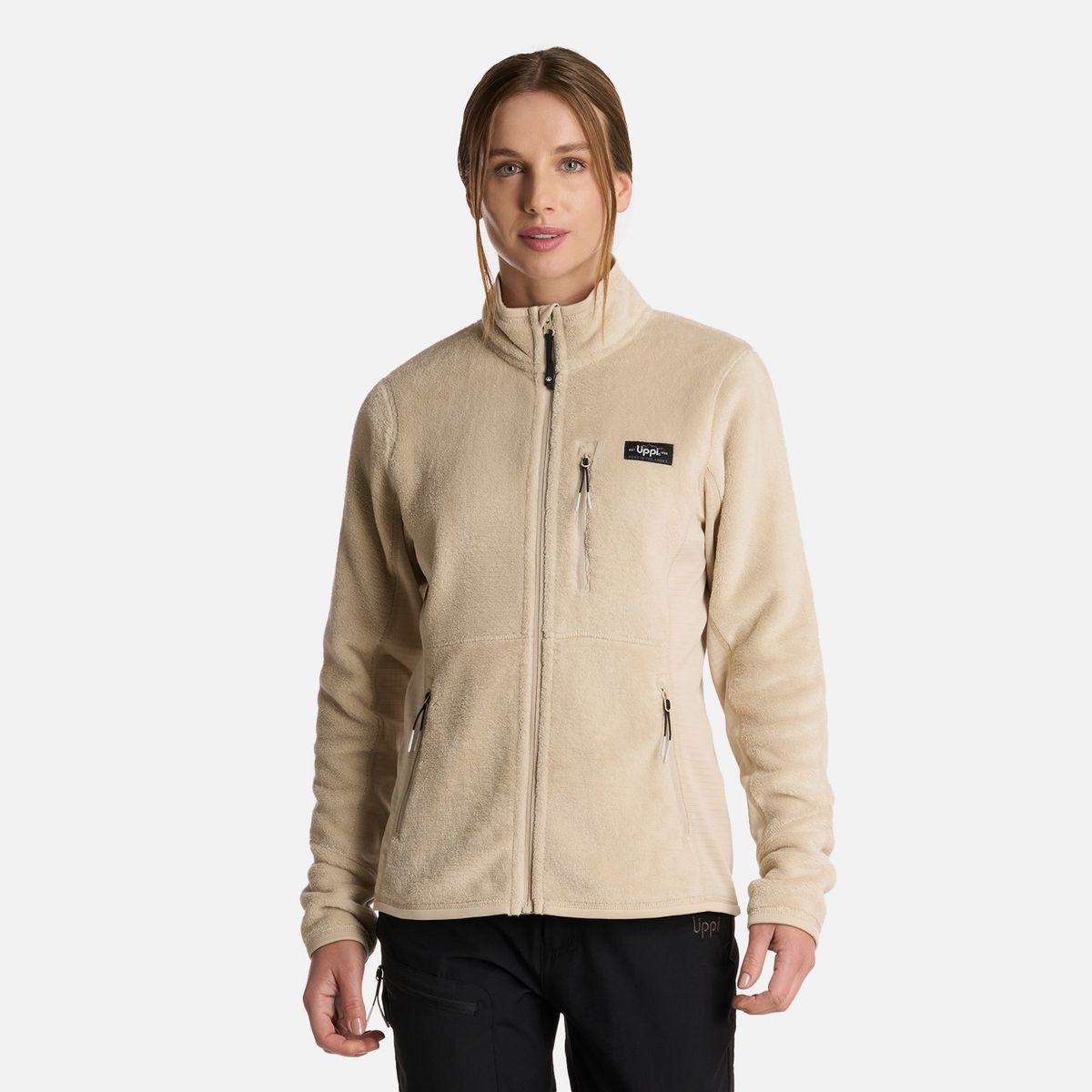LIPPI - Polar Mujer Numan Shaggy-Pro Jacket Crudo Lippi