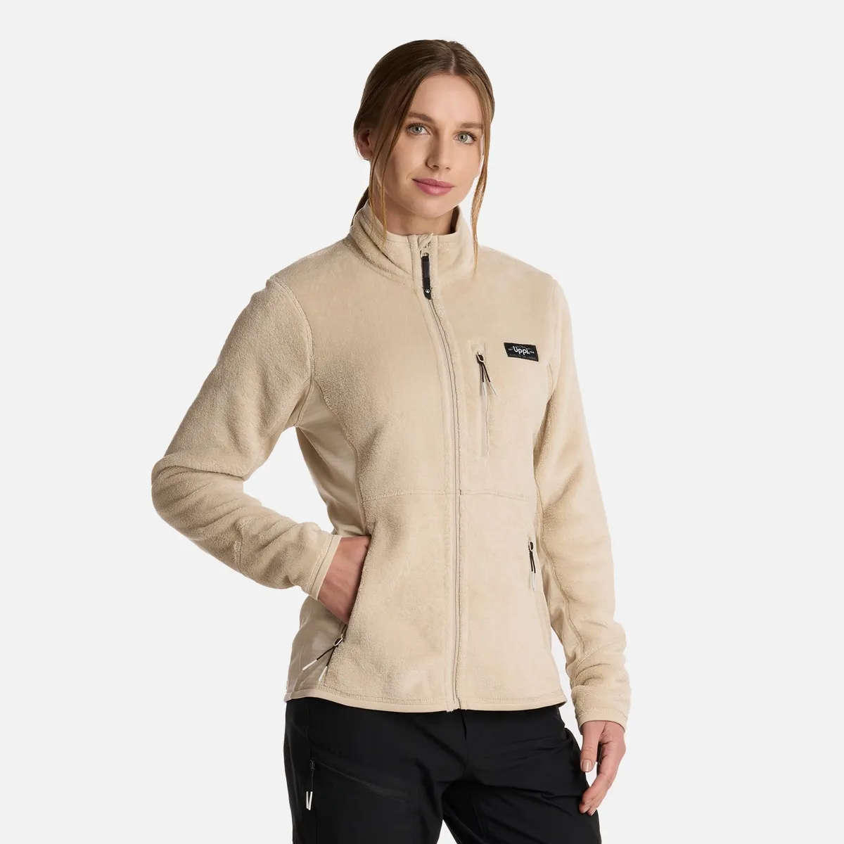 LIPPI - Polar Mujer Numan Shaggy-Pro Jacket Crudo Lippi