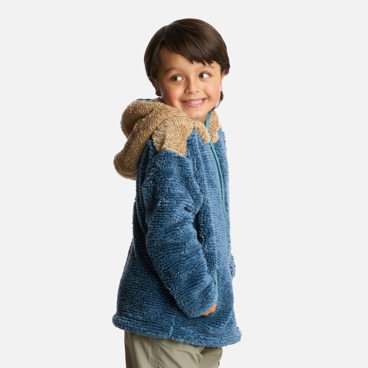 LIPPI - Polar Niño Ferret Shaggy-Pro Jacket Azul Piedra Lippi