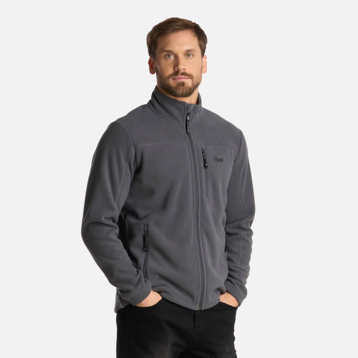 LIPPI - Polar Hombre Paicavi Therm-Pro Jacket Gris Medio Lippi