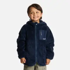 LIPPI - Polar Niño Bear Shaggy-Pro Hoody Jacket Azul Marino