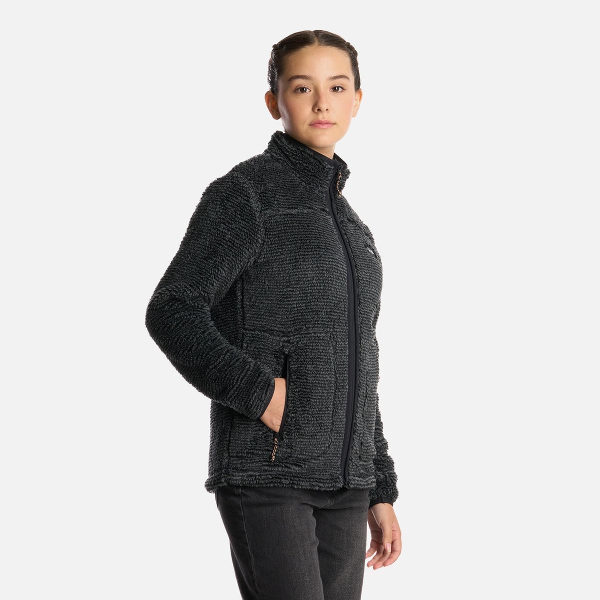 LIPPI - Polar Teen Girl Ferret Shaggy-Pro Jacket Negro Lippi