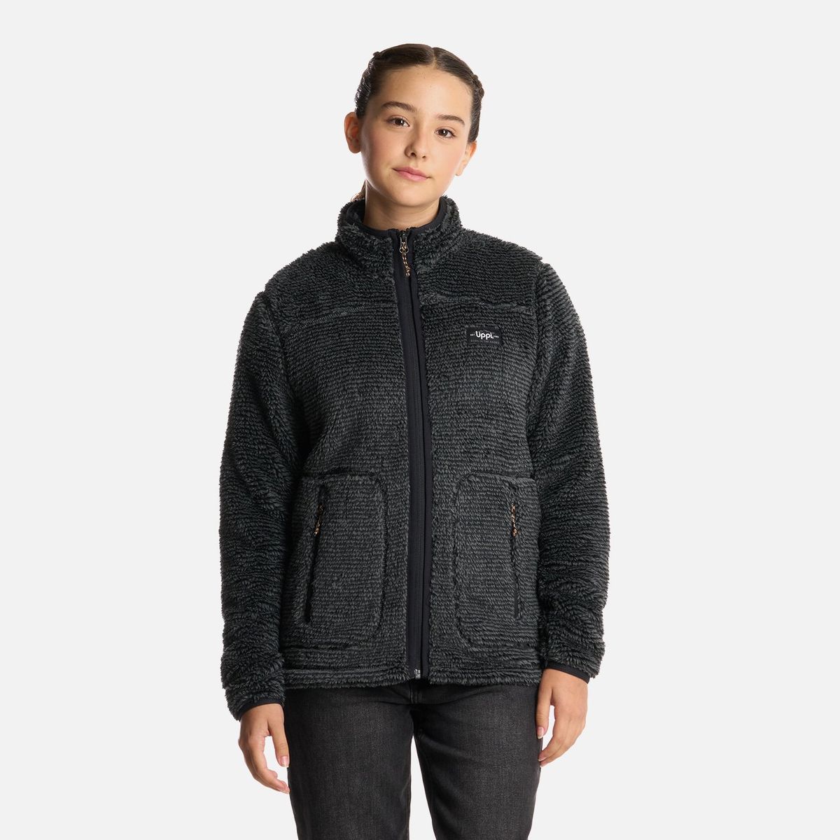 LIPPI - Polar Teen Girl Ferret Shaggy-Pro Jacket Negro Lippi