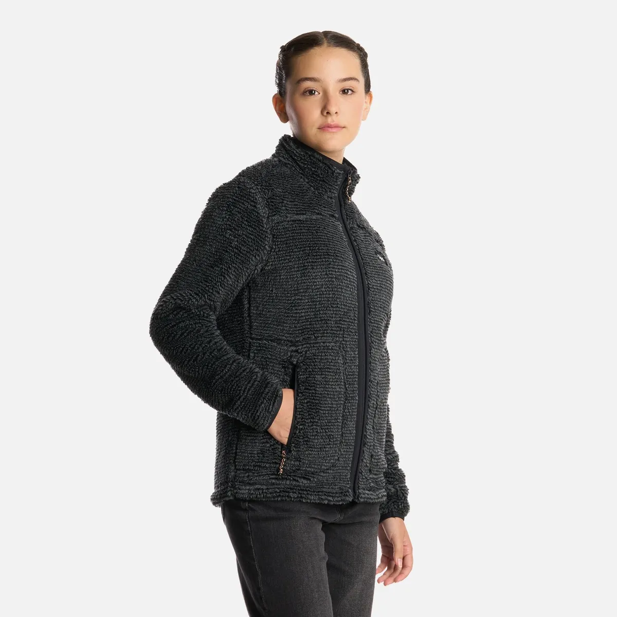 LIPPI - Polar Teen Girl Ferret Shaggy-Pro Jacket Negro Lippi