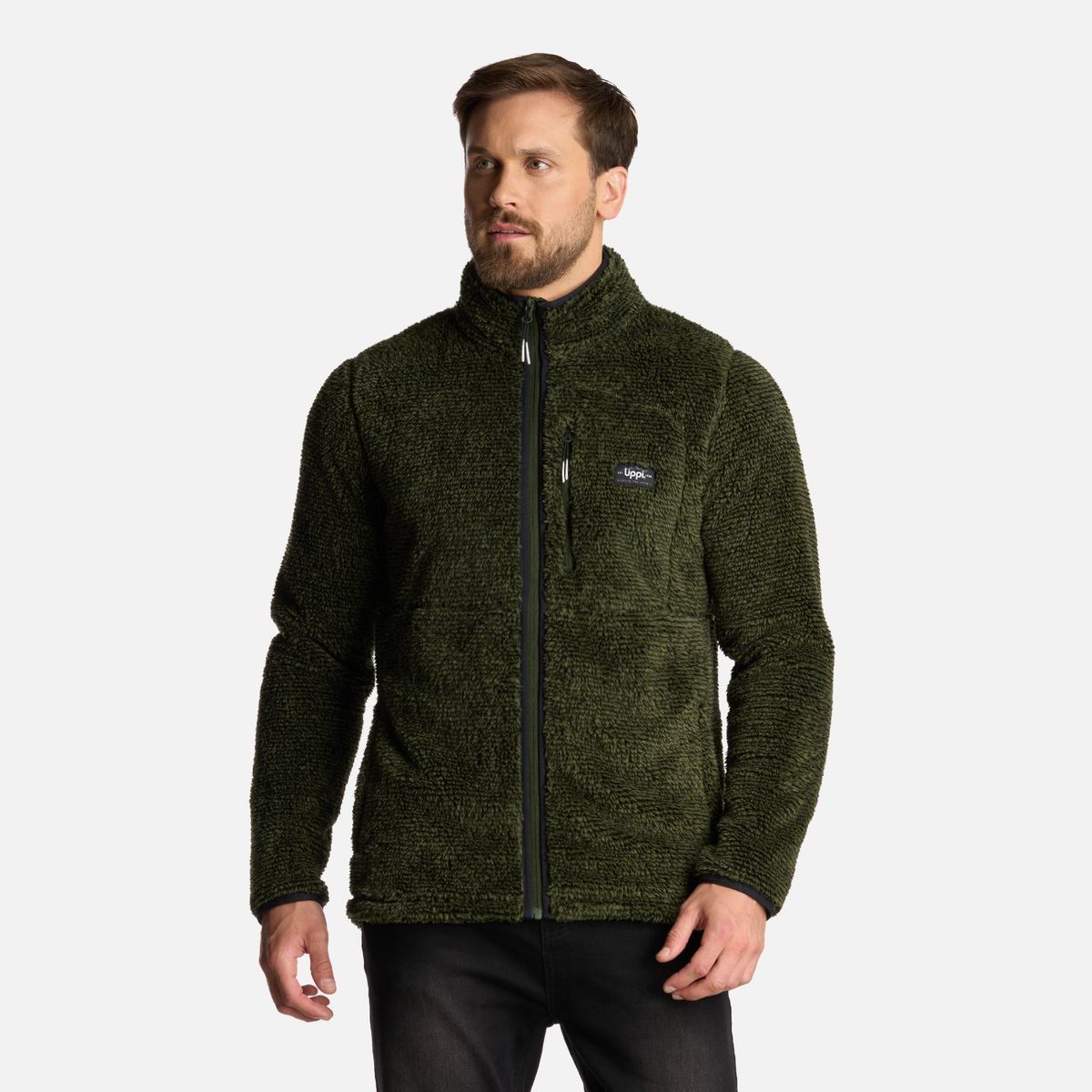 LIPPI - Polar Hombre Ferret Shaggy-Pro Jacket Verde Militar Lippi