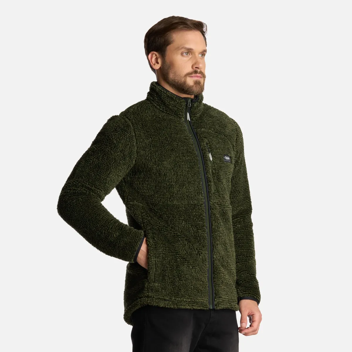 LIPPI - Polar Hombre Ferret Shaggy-Pro Jacket Verde Militar Lippi