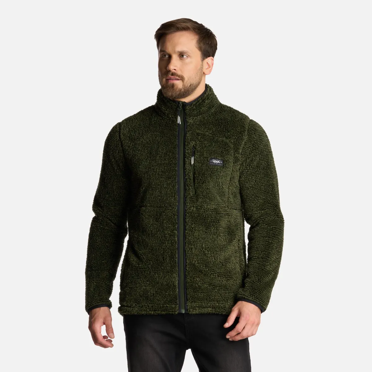 LIPPI - Polar Hombre Ferret Shaggy-Pro Jacket Verde Militar Lippi