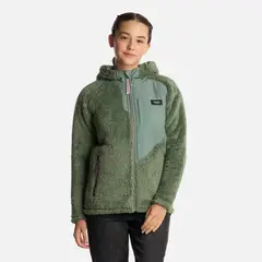 LIPPI - Polar Teen Girl Bear Shaggy-Pro Hoody Jacket Jade Oscuro