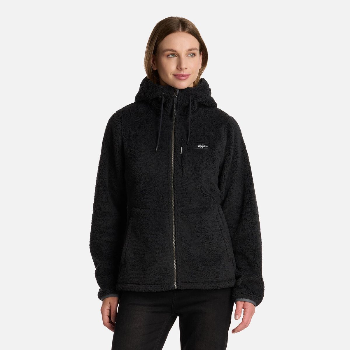 LIPPI - Polar Mujer Bear Shaggy-Pro Hoody Jacket Negro Lippi