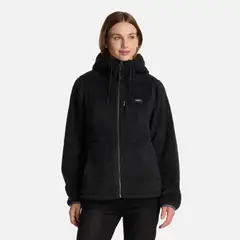 LIPPI - Polar Mujer Bear Shaggy-Pro Hoody Jacket Negro