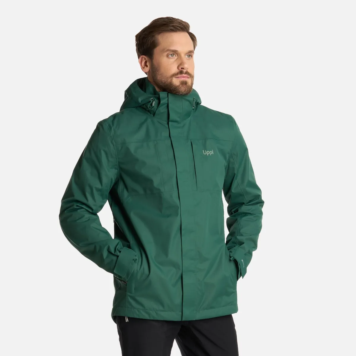 LIPPI - Chaqueta Hombre Tres Cruces Fusion-3 Hoody Verde Botella Lippi