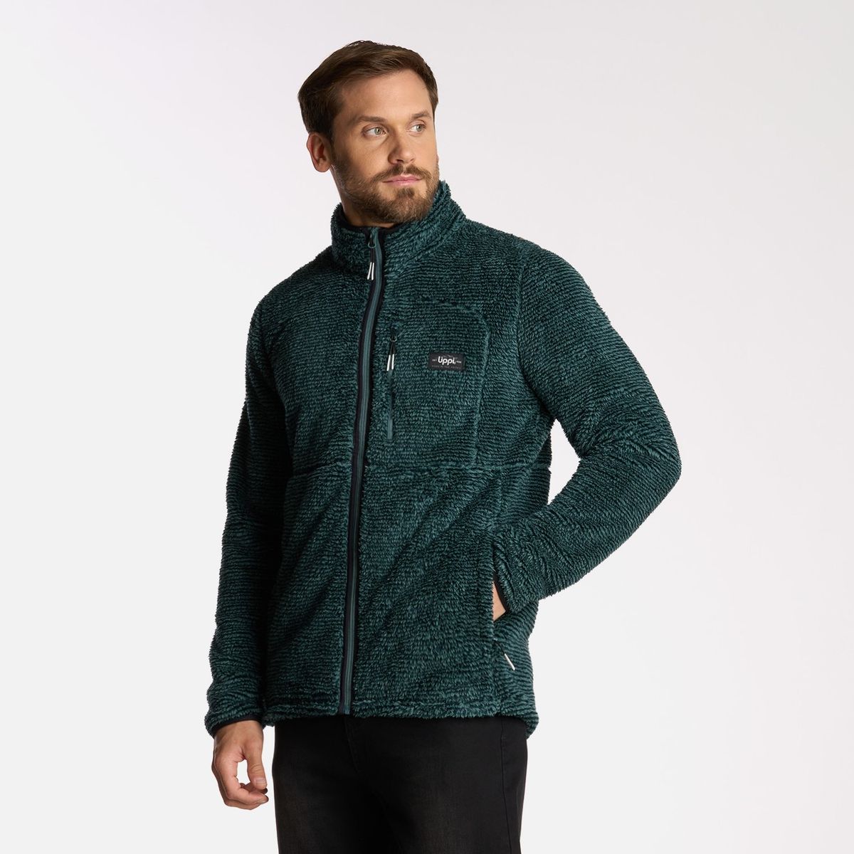 LIPPI - Polar Hombre Ferret Shaggy-Pro Jacket Azul Piedra Lippi