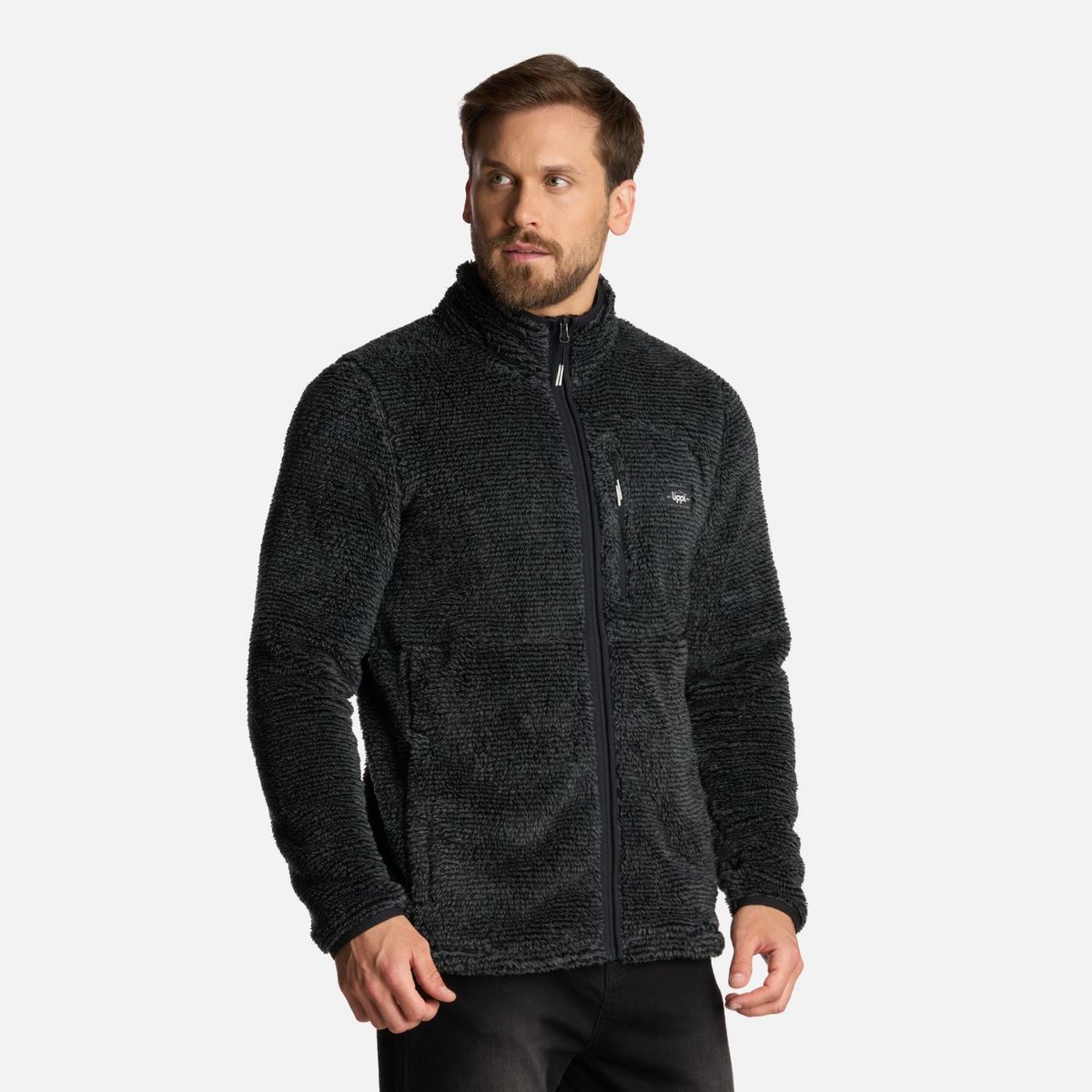 LIPPI - Polar Hombre Ferret Shaggy-Pro Jacket Negro Lippi