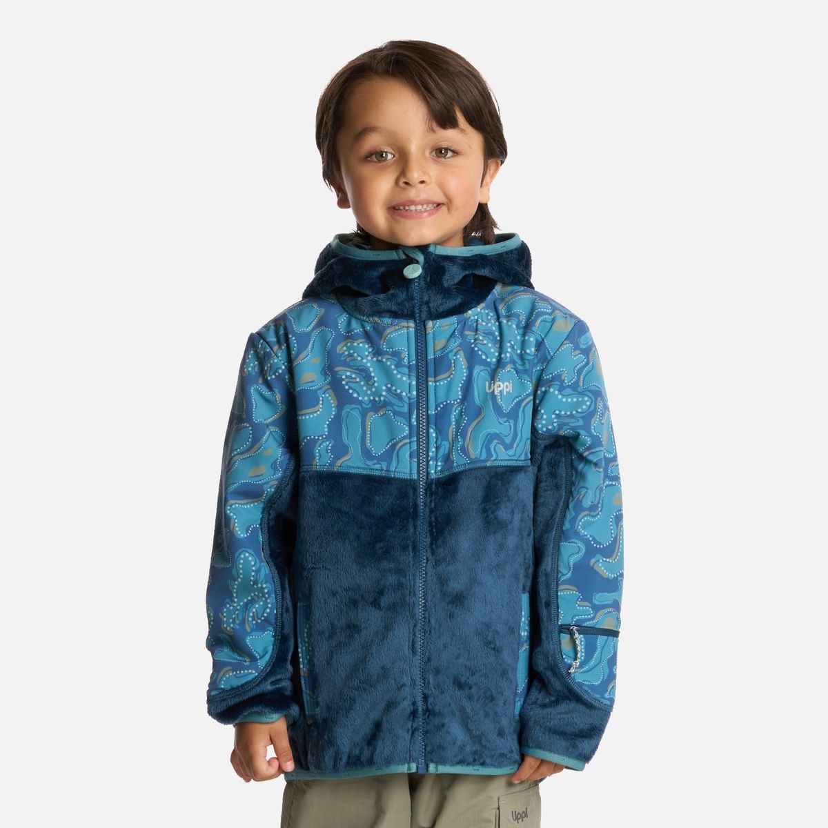 LIPPI - Polar Niño Grillo Therm-Pro Hoody Jacket Azul Piedra Lippi